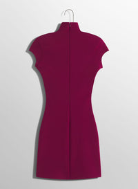 DEEP RED STAR MINI DRESS