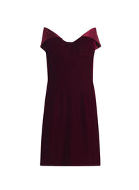 BLOOD RED // blood red velvet and satin mini dress
