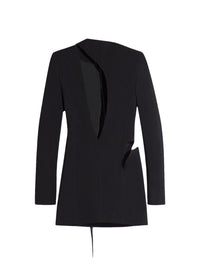 Tailored dress with cut-outs - Black