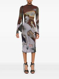MUGLER X AMBERA WELLMANN IMPOSSESION PRINTED DRESS