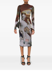 SUNSET SEES SUCCUBUS(A.W) // Mugler x Ambera Wellmann sunset sees succubus printed dress