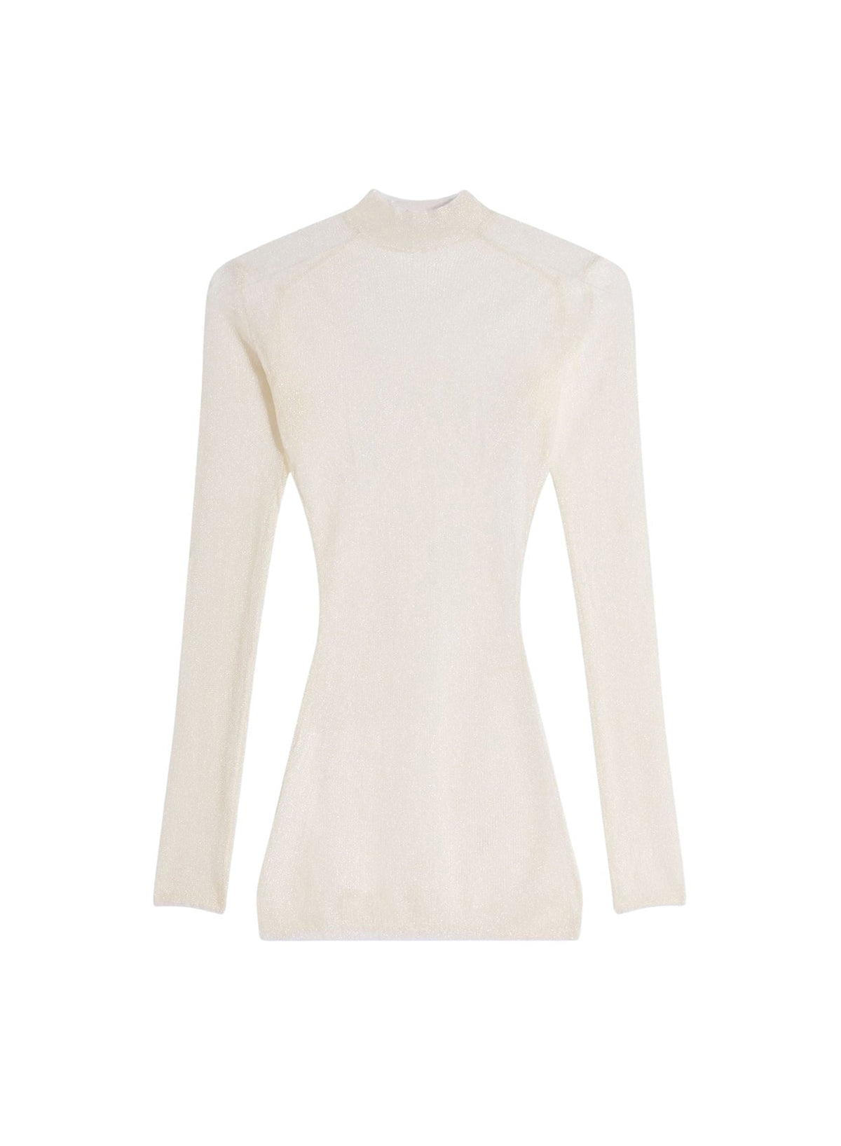 ECRU // white sculpting sheer knit top