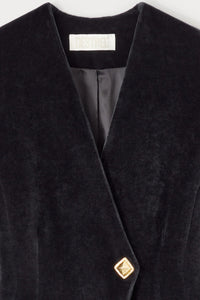 Veste croisée Aloise en velours - Black