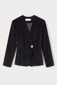 Veste croisée Aloise en velours - Black