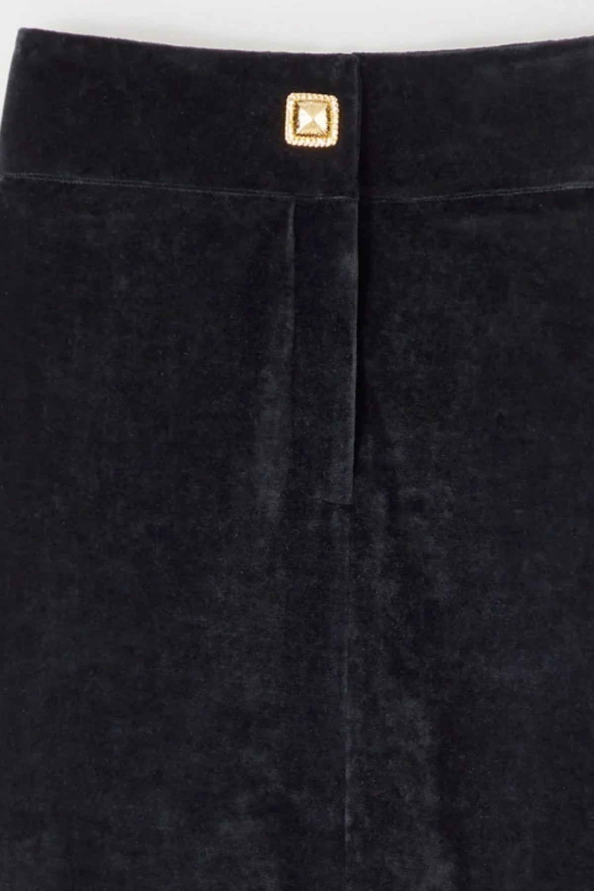 Pantalon Yoshi en velours avec bouton - Black