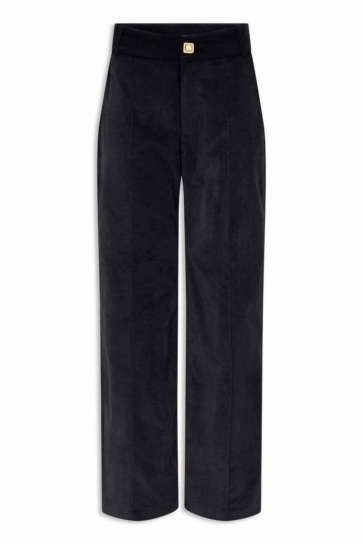 Pantalon Yoshi en velours avec bouton - Black