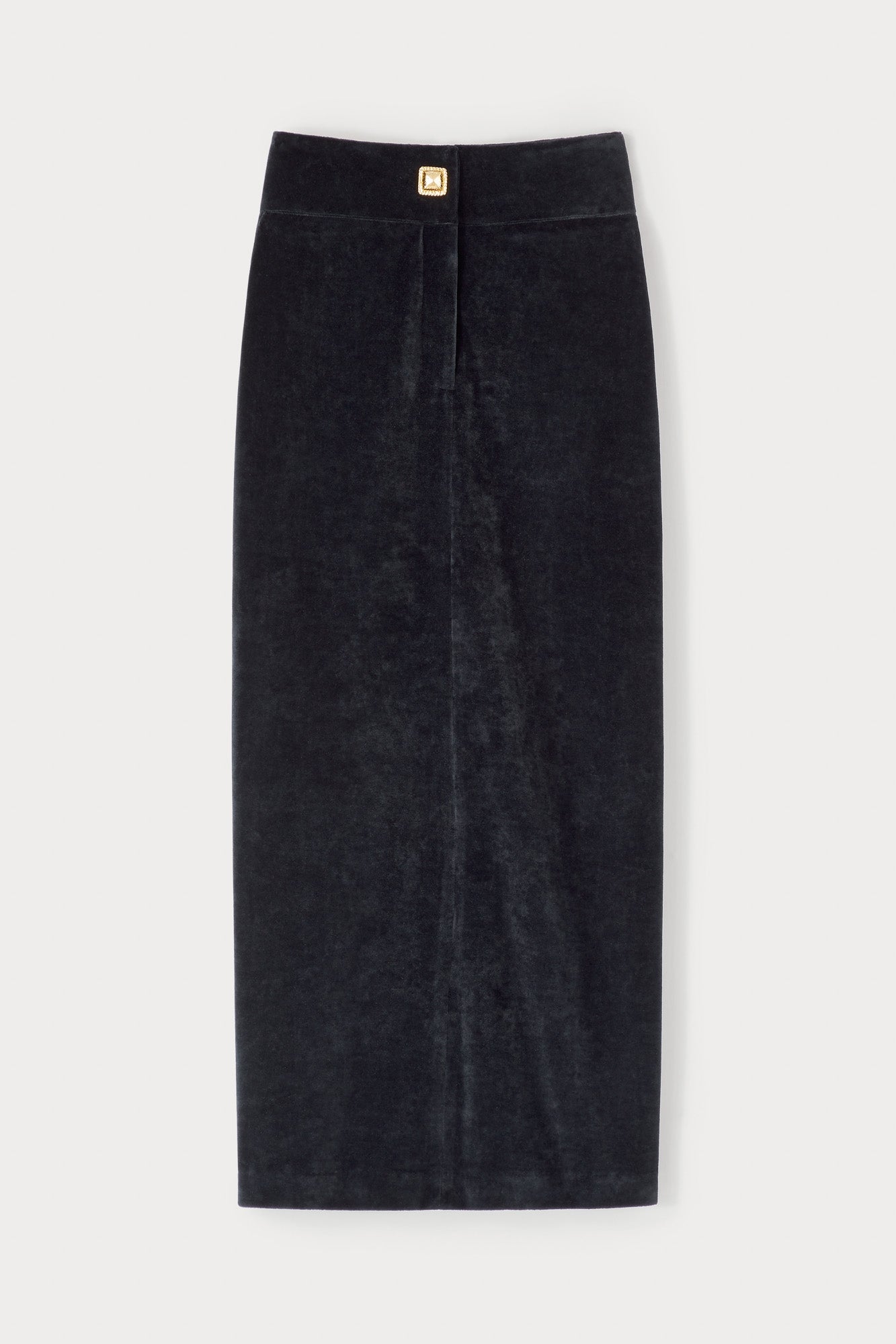 BLACK  JITISH VELVET Jupe midi en velours noir