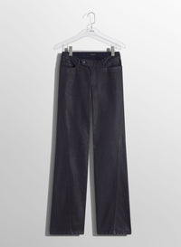 MIDNIGHT BLUE WAXED STRAIGHT LEG JEANS