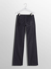 MIDNIGHT BLUE WAXED STRAIGHT LEG JEANS