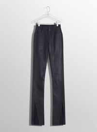 MIDNIGHT BLUE WAXED SKINNY JEANS