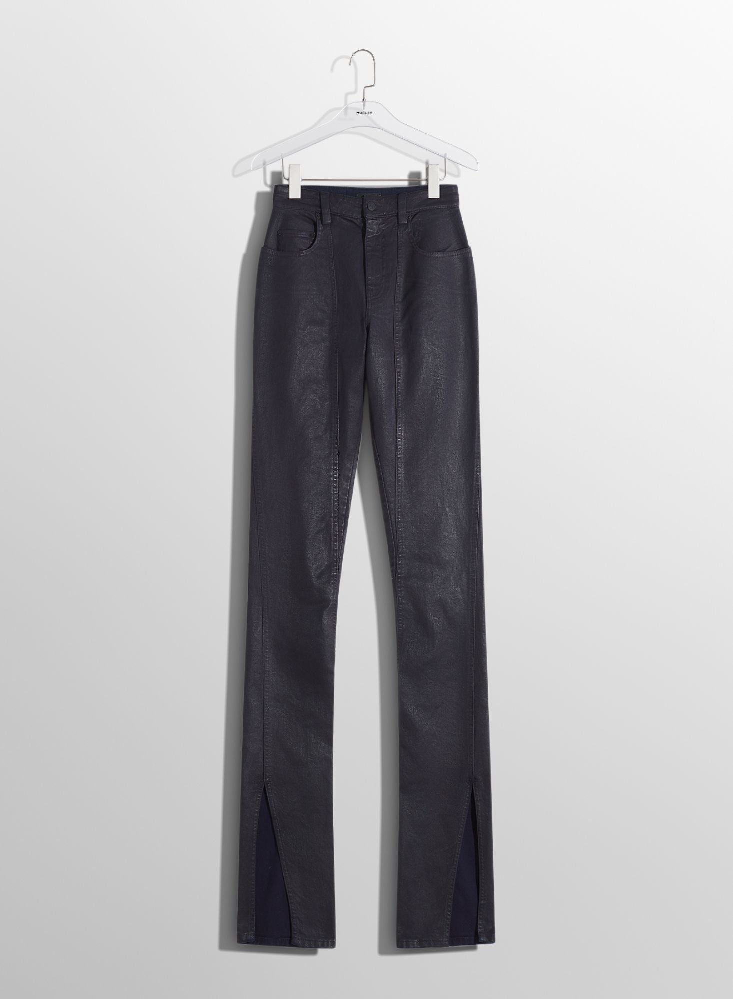 MIDNIGHT BLUE WAXED SKINNY JEANS
