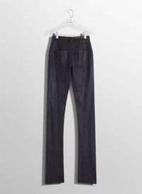 MIDNIGHT BLUE WAXED SKINNY JEANS
