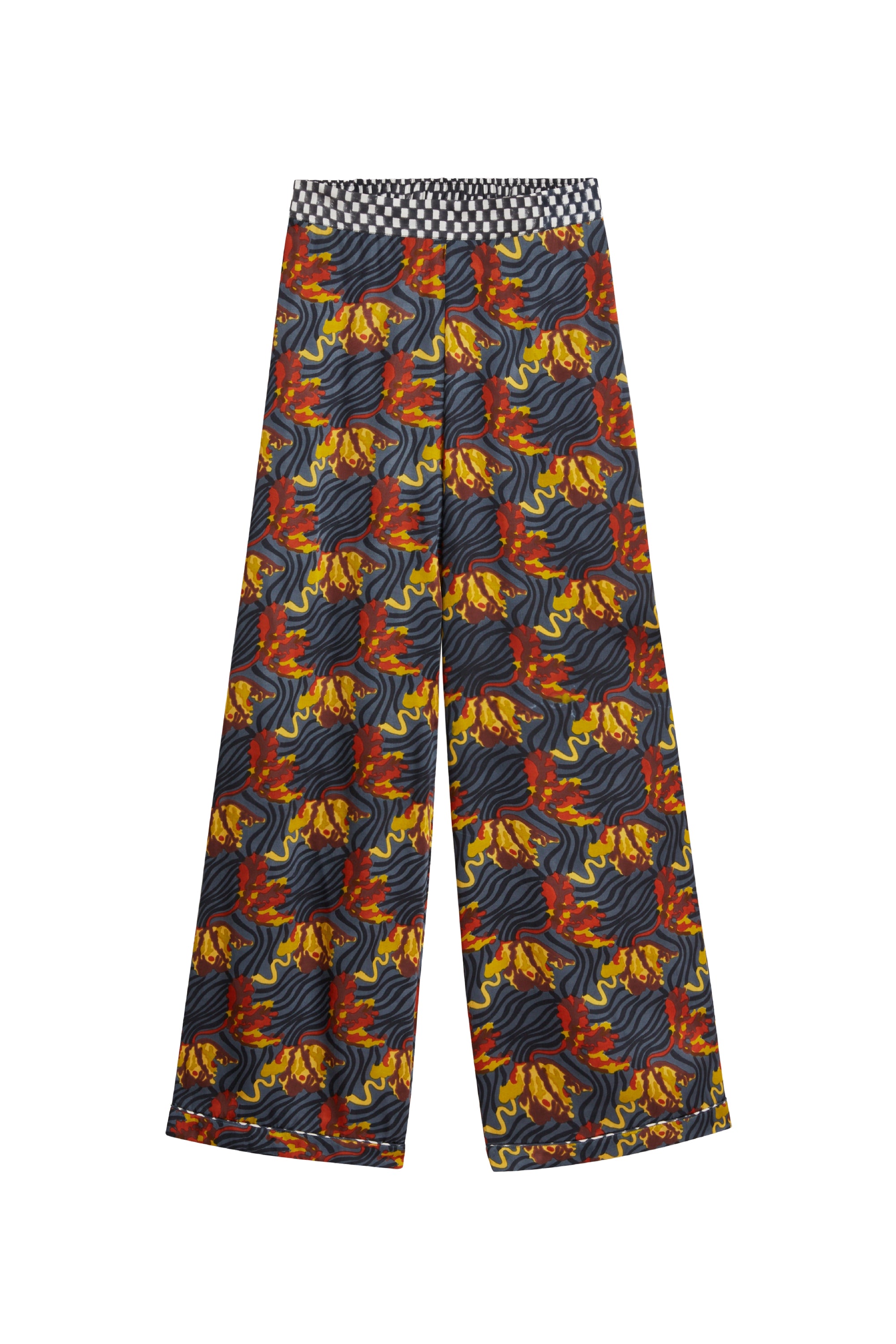 Burma silk trousers - Blue