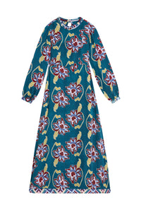 RECO PRIX : 112,5 // Cardamom Dress Togo Flower Petrol