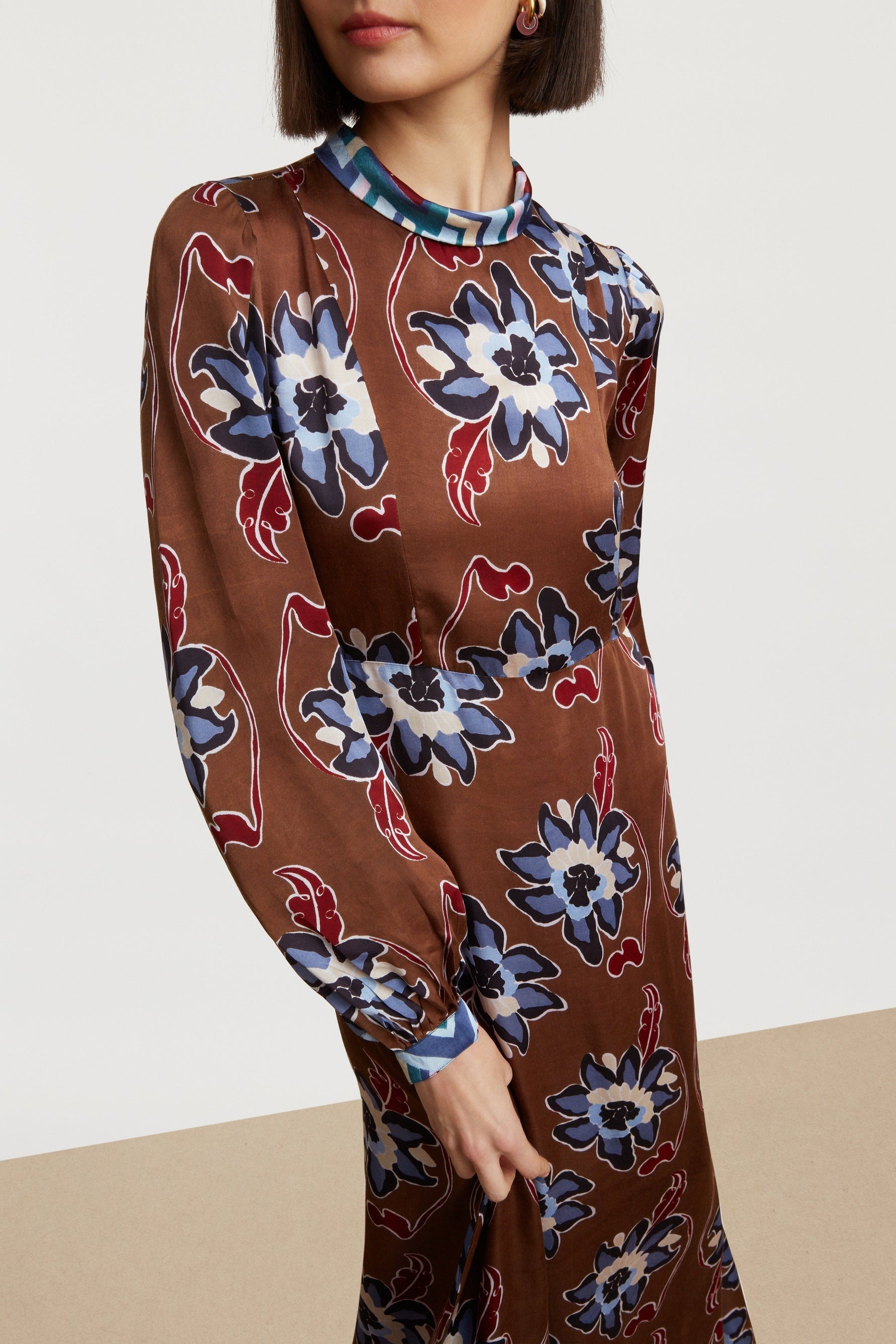 RECO PRIX : 112,5 // Cardamom Dress Togo Flower Brown