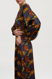 RECO PRIX : 133,5 // Fresia Dress Eve Tulip Grey Blue