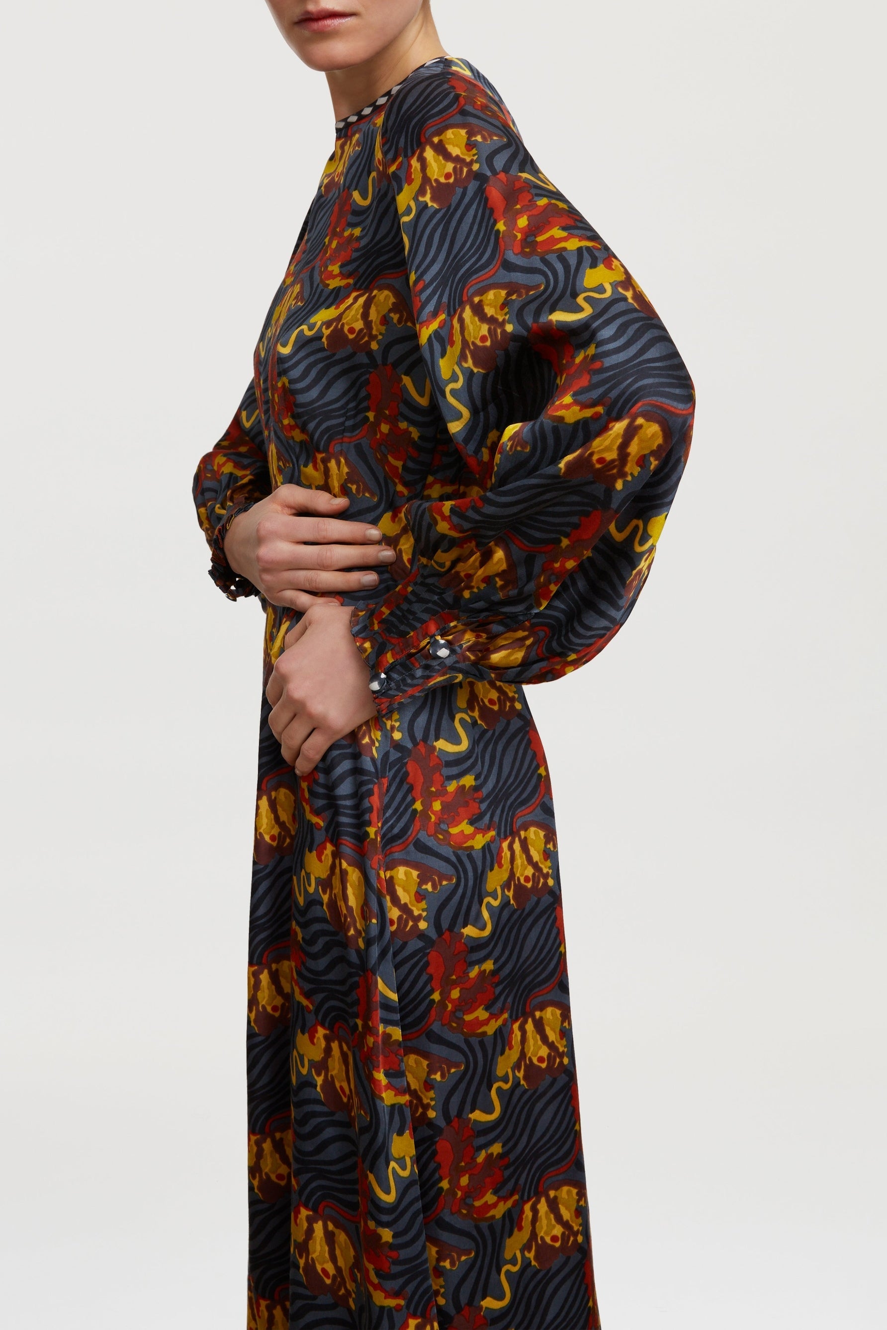 RECO PRIX : 133,5 // Fresia Dress Eve Tulip Grey Blue