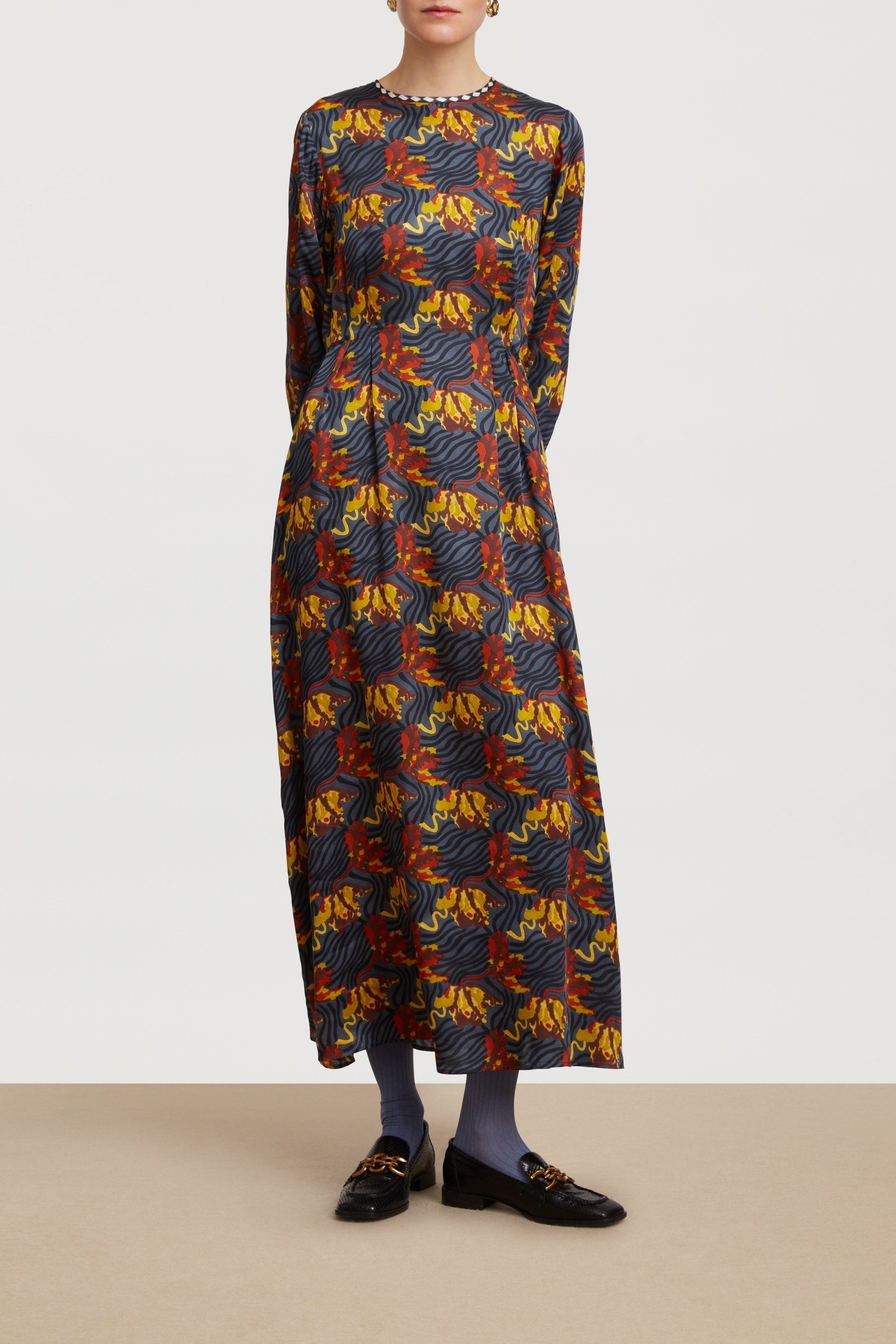 RECO PRIX : 133,5 // Fresia Dress Eve Tulip Grey Blue