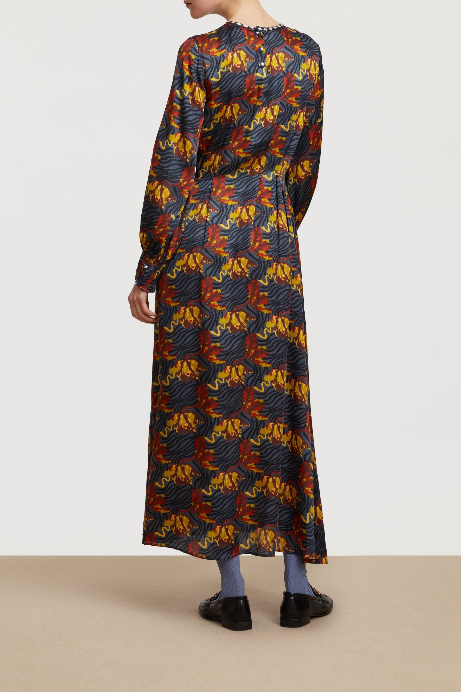 RECO PRIX : 133,5 // Fresia Dress Eve Tulip Grey Blue