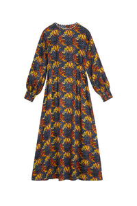 Fresia long silk dress - Blue