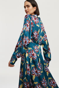 RECO PRIX : 118,5 // Lotty Dress Togo Flower Petrol