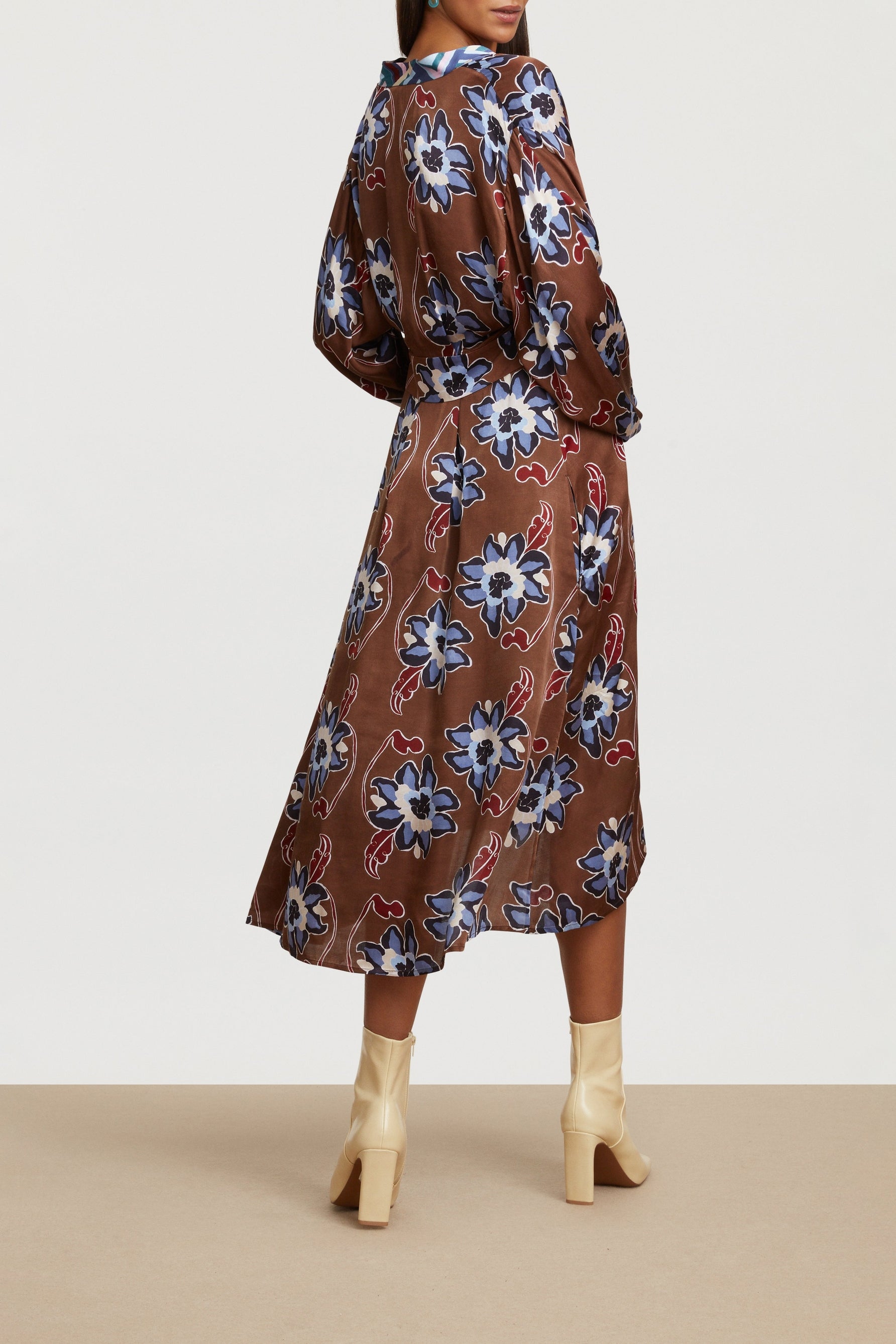 RECO PRIX : 118,5 // Lotty Dress Togo Flower Brown