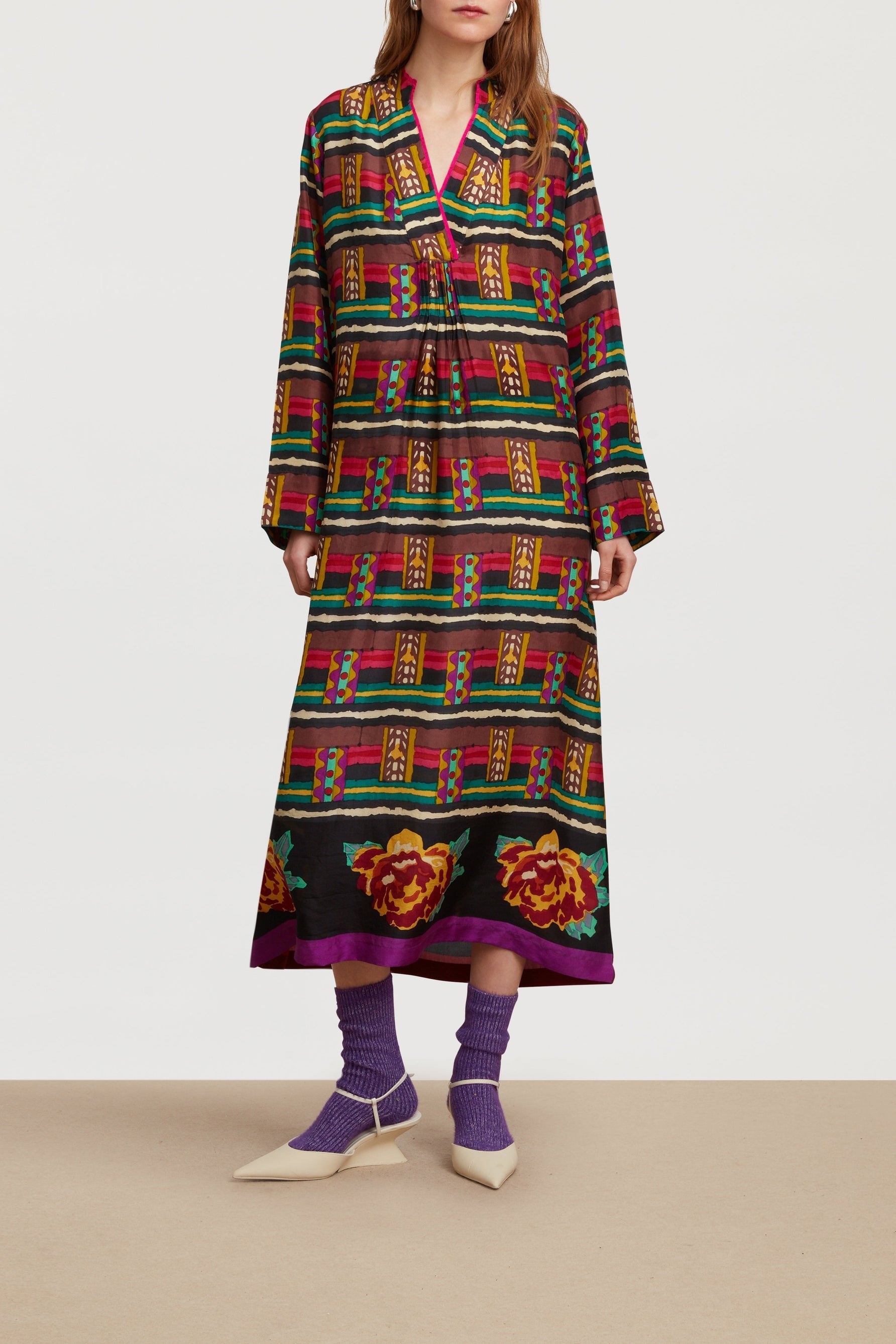 RECO PRIX : 159 // Radha Kaftan Tamale Design Brown