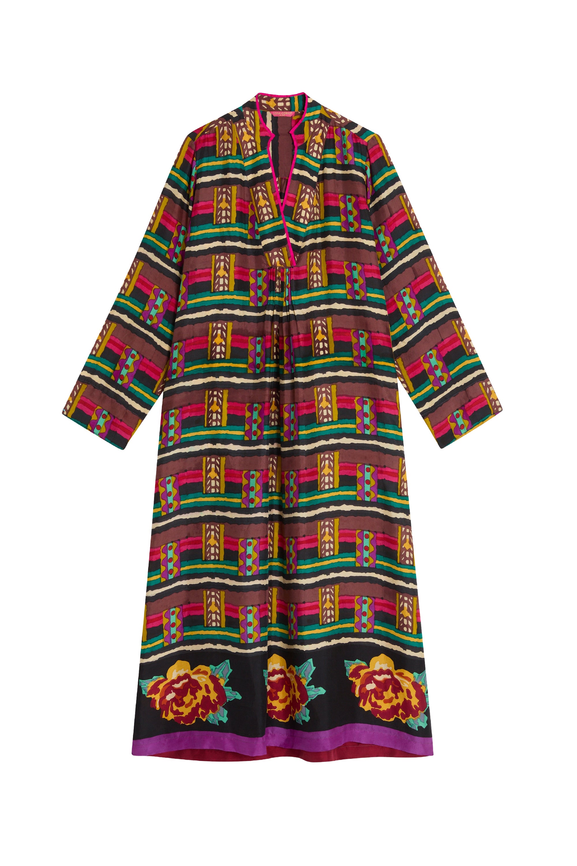 Radha silk kaftan - Brown