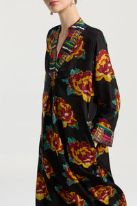 Radha silk kaftan - Neutral