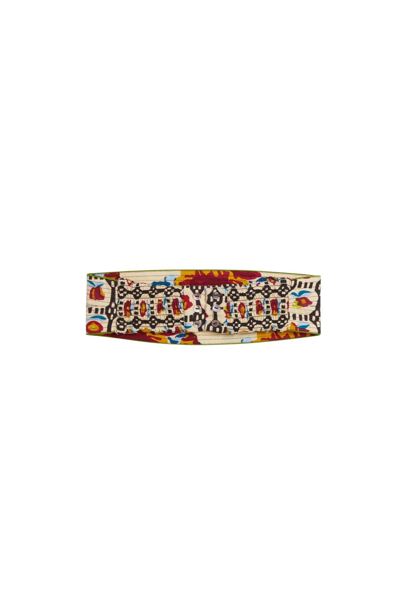 RECO PRIX : 29,4 // Reversible Teena Belt Kumasi Flower Ivory