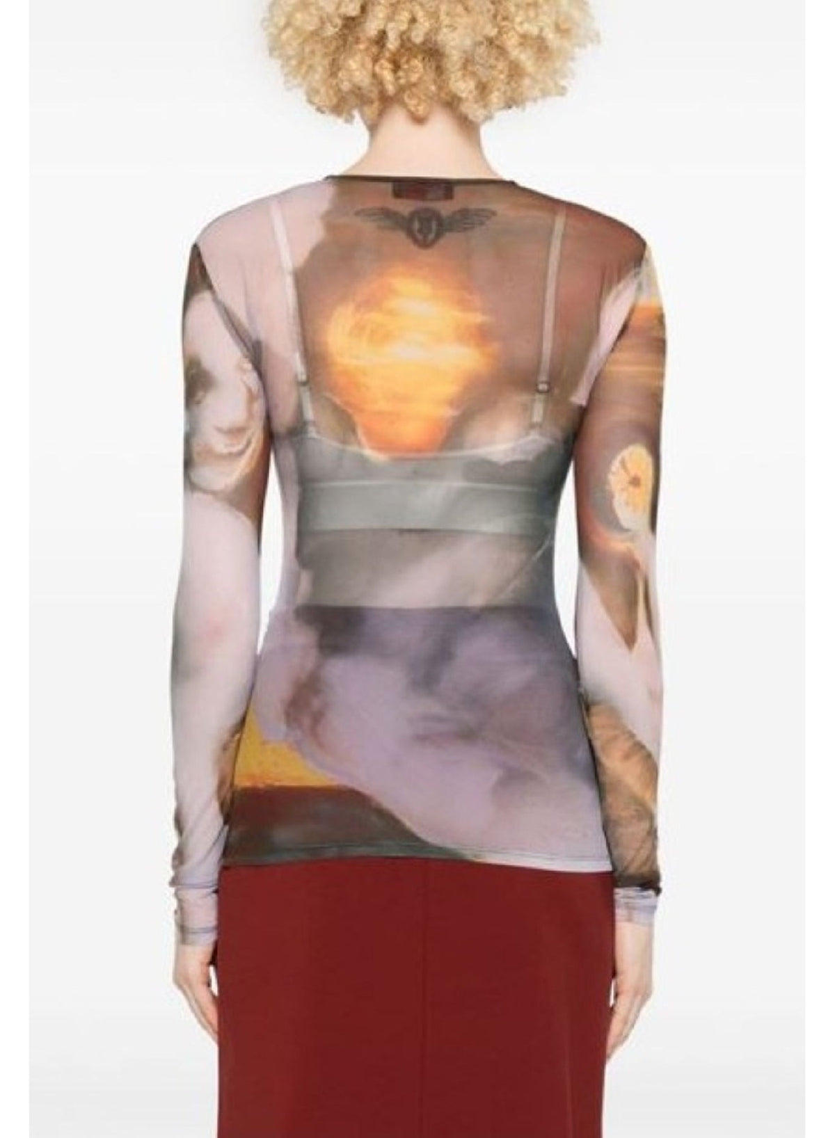SUNSET SEES SUCCUBUS(A.W) // Mugler x Ambera Wellmann Sunset printed top