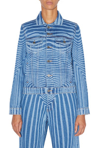 Veste imprimée en denim - Vintage Blue