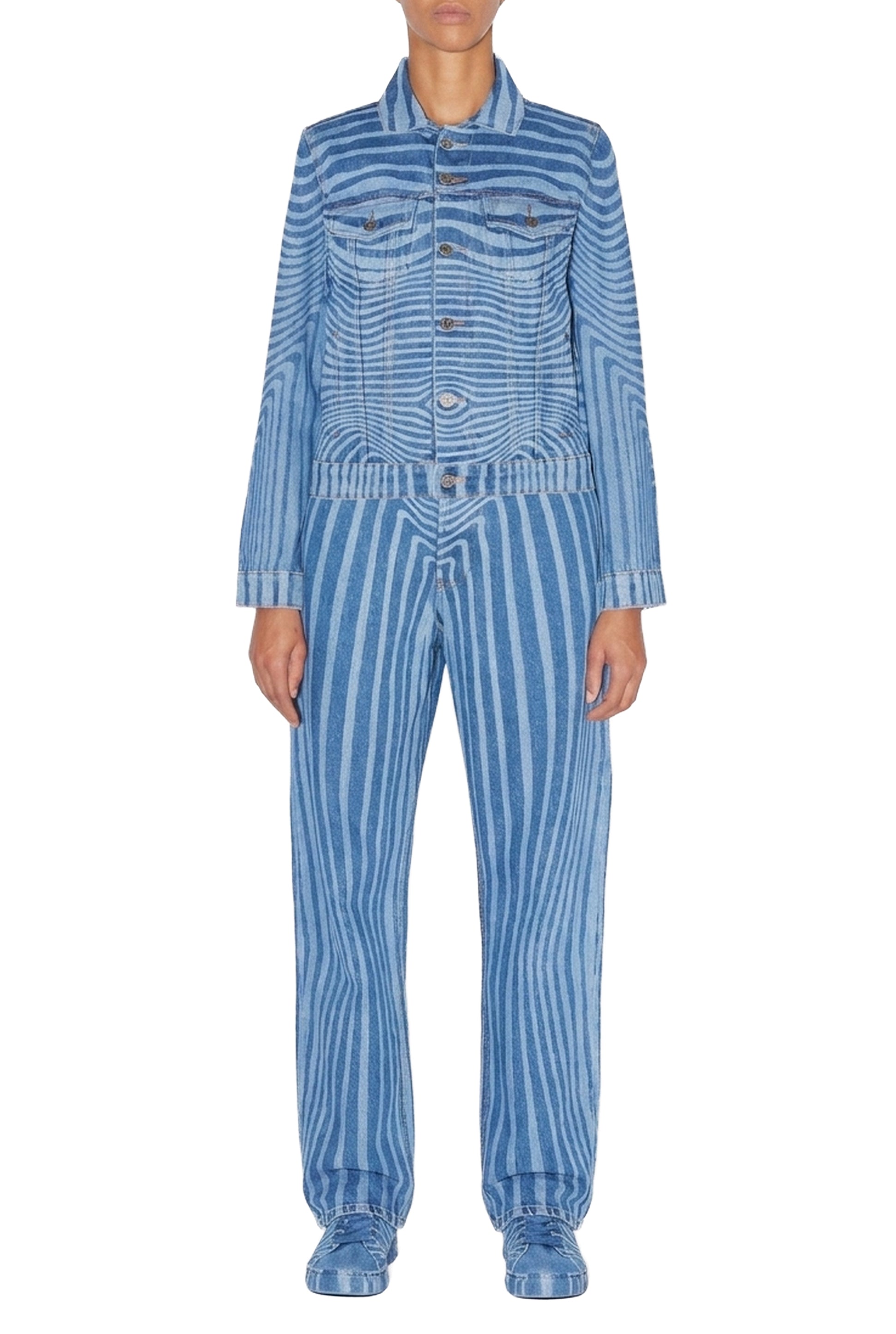 Veste imprimée en denim - Vintage Blue