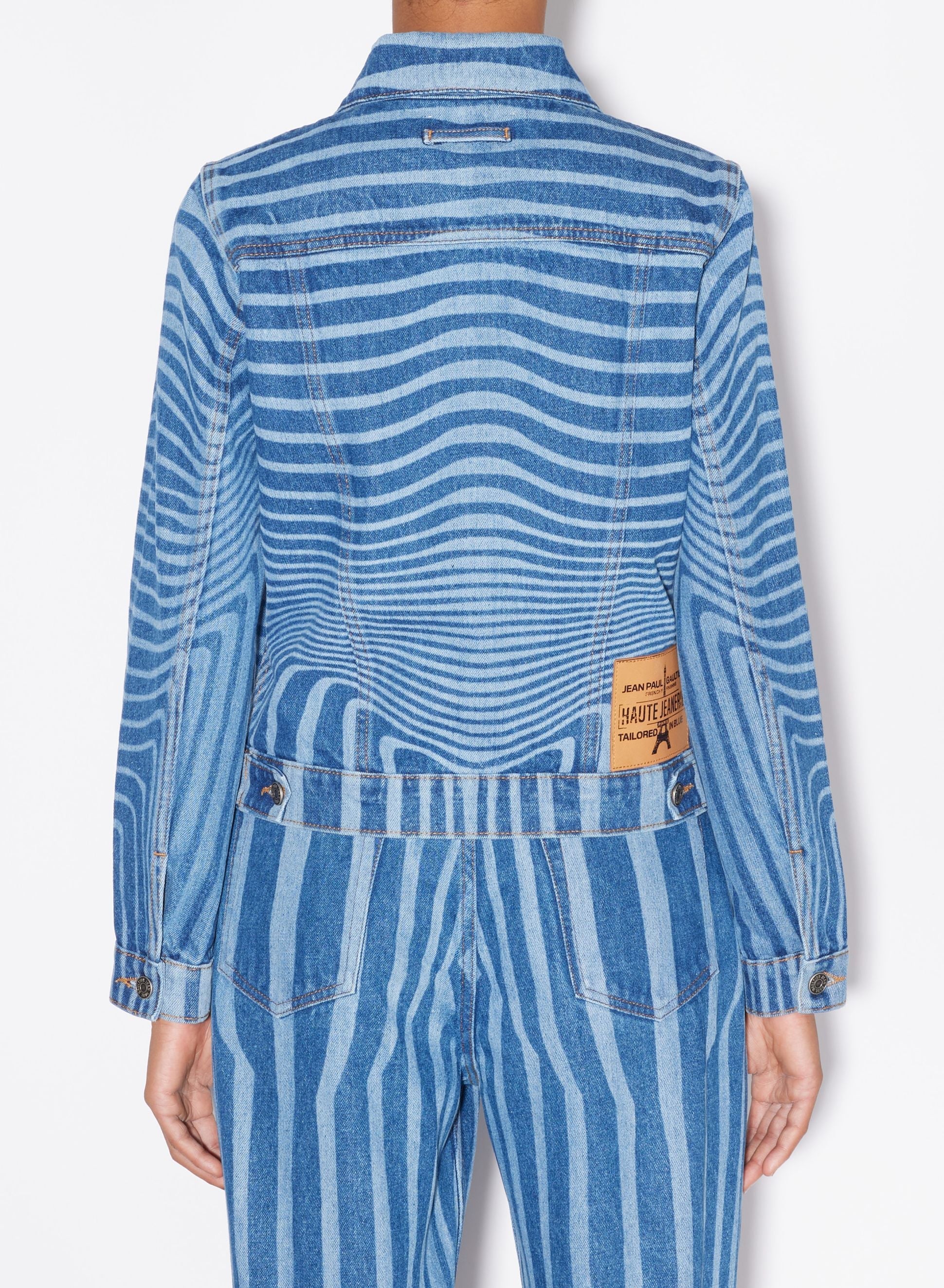 Veste imprimée en denim - Vintage Blue