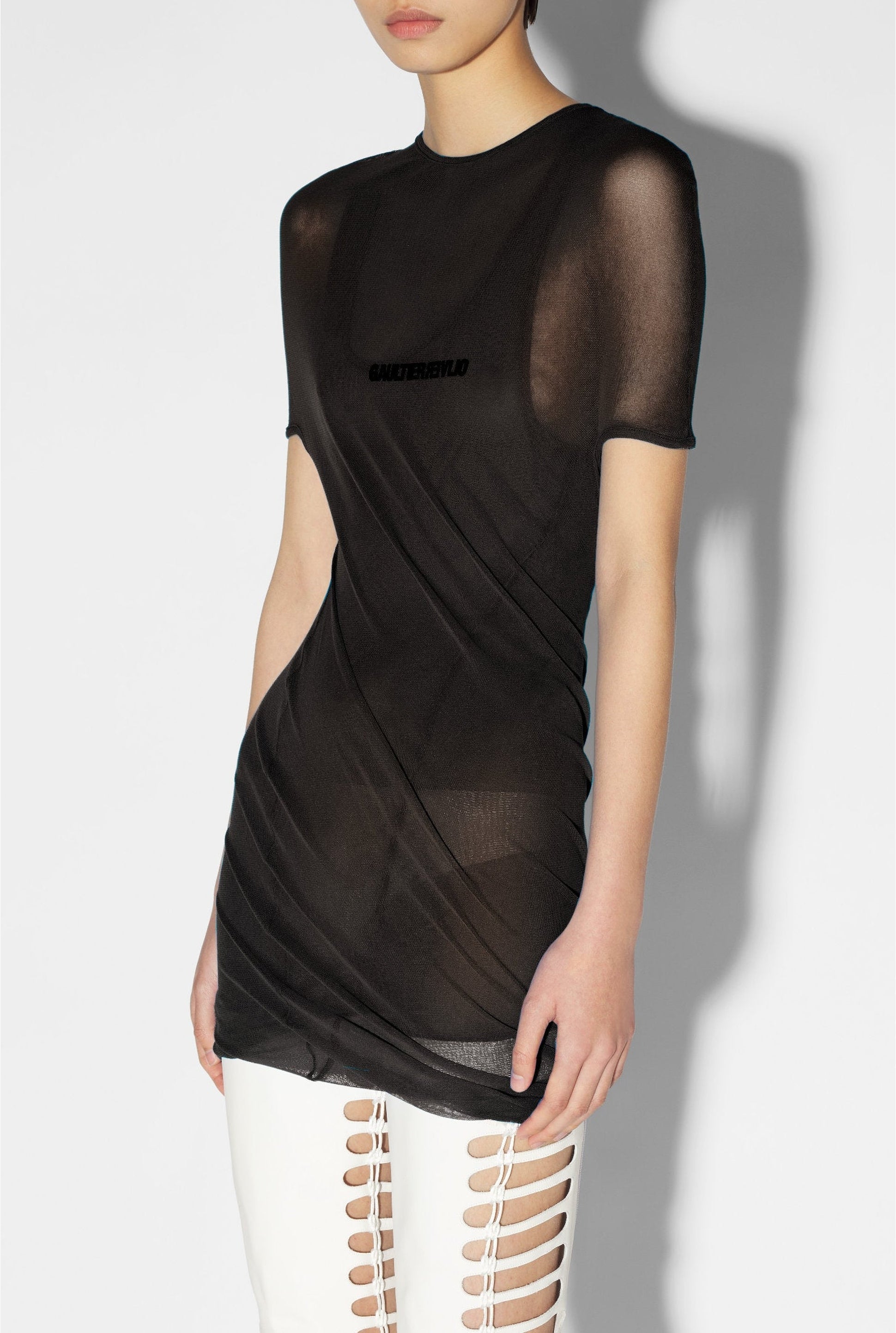 Robe multi porté JPG x Shayne Oliver en tulle - Black & Black