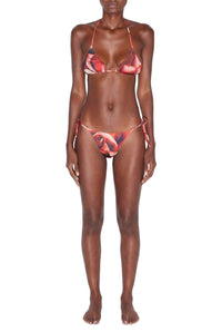 Printed bikini bottoms - Green & Red & Blue