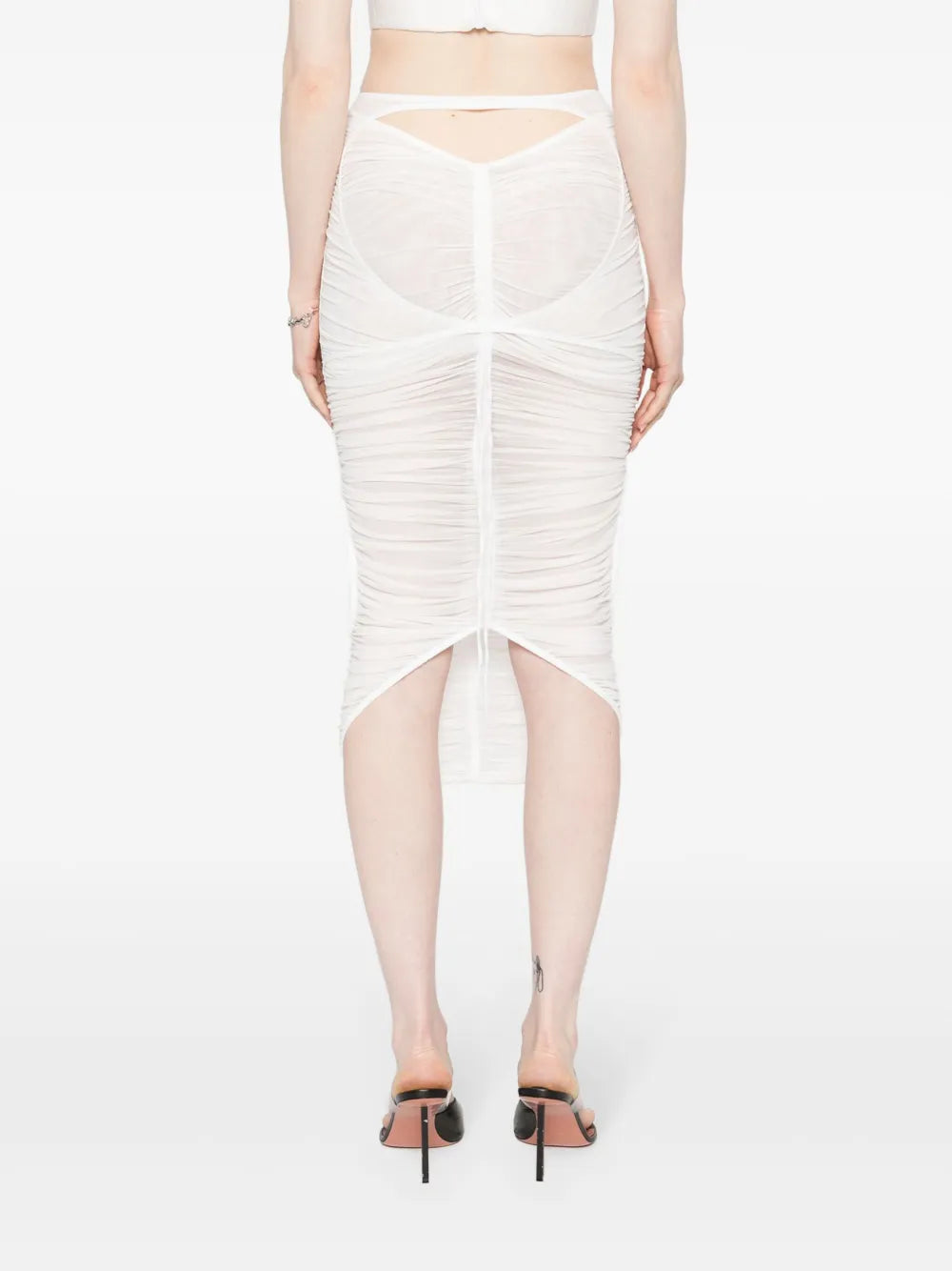CUT-OUT MESH SKIRT