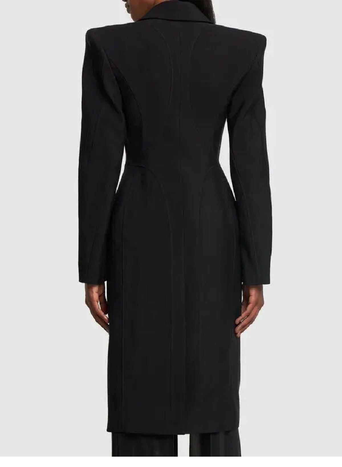 BLACK // black mugler signature coat