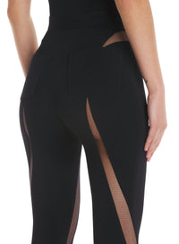 BLACK SPIRAL TULLE TROUSERS