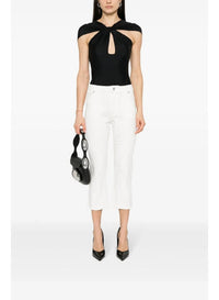 WHITE / WHITE // white capri jeans