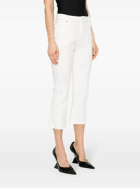 WHITE / WHITE // white capri jeans