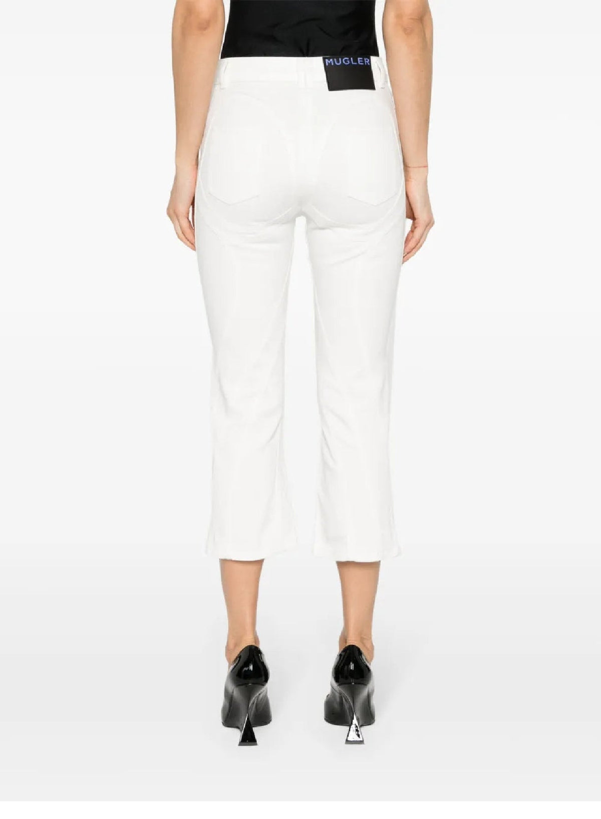 WHITE / WHITE // white capri jeans