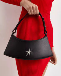 BLACK // black leather zenith bag