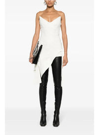 WARM WHITE/WARM WHITE // white asymmetric bustier dress