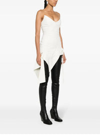 WARM WHITE/WARM WHITE // white asymmetric bustier dress
