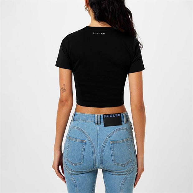 PINK ANEMONE CROPPED T-SHIRT