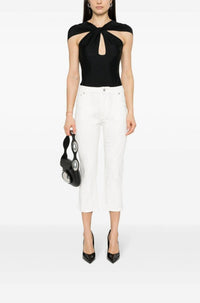 WHITE CAPRI JEANS