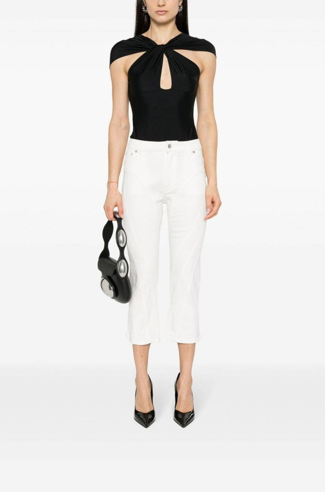 WHITE CAPRI JEANS