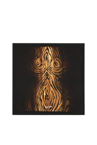 Wood silk scarf - Black & Brown