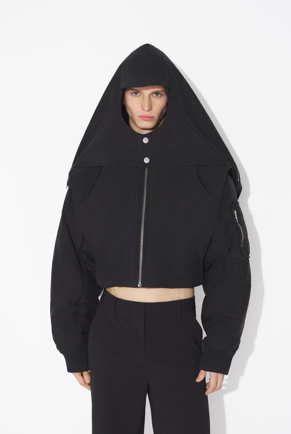 Le Bomber À Capuche - Black